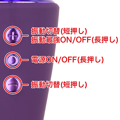 ヘッドと挿入部に搭載された二機のモーターは、10種類の振動パターンを備えています。それぞれのモーターは個別または同時に起動できます。