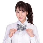 きゅん可愛スクールリボン ブルートラッドチェック