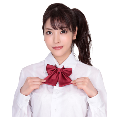 きゅん可愛スクールリボン ダークレッドジャガード織り