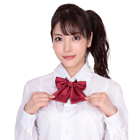きゅん可愛スクールリボン ダークレッドジャガード織り