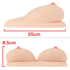 乳房の描くカーブも自然なのがグッド。土台に厚みがあるので、プレイも安定するんです。　※数値はＮＬＳ実測値