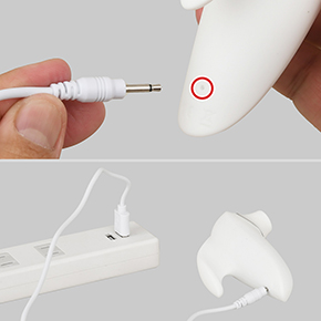 専用ケーブルを使うUSB充電式。フル充電までは約1.5時間、連続可動は約45分。スペック的にはまずまず。