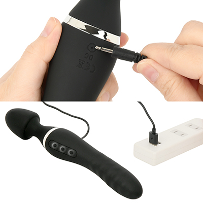 充電はUSB充電式。充電時間は約120分、連続稼働時間は約60分です。充電中はライトが点滅し、充電が完了するとライトが点灯します。