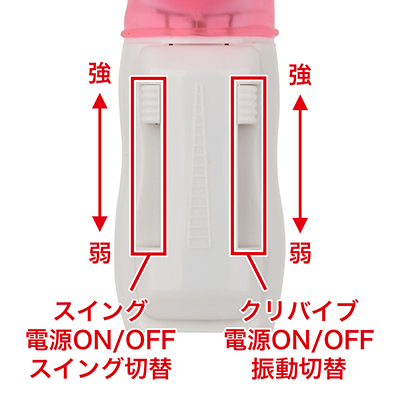 回転とクリバイブは、それぞれ無段階調節が可能です。