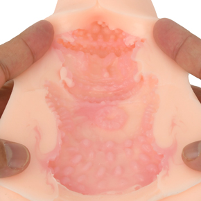 大小イボと細かいヒダが混在したテクスチャー。複数の快感刺激が生まれ、それらが同時多発的にやってきます。