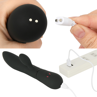 充電はUSB充電式。充電時間は約210分、連続稼働時間は約30分です。充電中はライトが点滅し、充電完了になるとライトが点灯します。