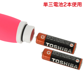 写真の向きに合わせて電池をセットしてください。