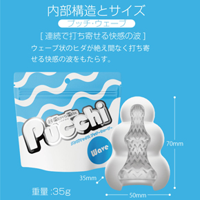 【Variety】　ウェーブは「連続で打ち寄せる快感の波構造」　ウェーブ状のヒダが絶え間なく打ち寄せる快感の波をもたらします。
