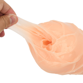めくってみても高さのあるヒダがクッキリと内壁全体を覆っています。が、引っ張ってみると非常にソフティでした。