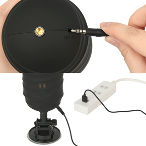 充電はUSB充電式。充電時間は約120分、連続稼働時間は約35分です。充電中はライトが点滅します。