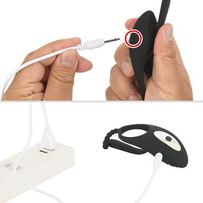 本体は付属ケーブルを使ったUSB充電式。フル充電までは約２時間、連続稼働は約60分と、まずまずの性能。