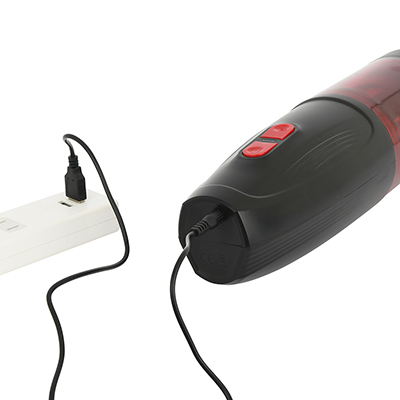 専用ケーブルを使うUSB充電式。フル充電までは約2.5時間、連続稼働は約90分。まずまずの性能でしょう。