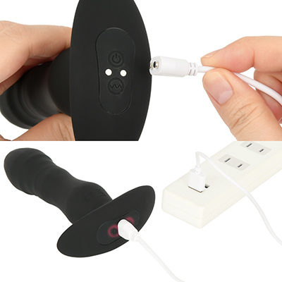 充電はマグネット式USB充電仕様。充電時間は約120分、連続稼働時間は約25分です。充電中はライトが点滅します。