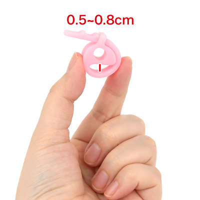 付属のバンドは２段階の締め付け調節が可能です。先端の穴にローターを差し込んで使用します。　※数値はＮＬＳ実測値