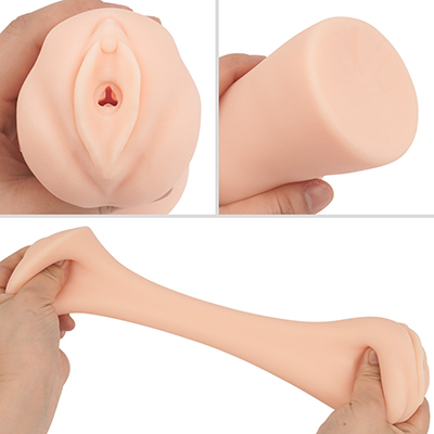 【処女膜バージン】非貫通式で、挿入口はごく簡単な女性器の造型。硬度はかなりハード寄りです。ニオイやベタ付きはほとんど感じません。