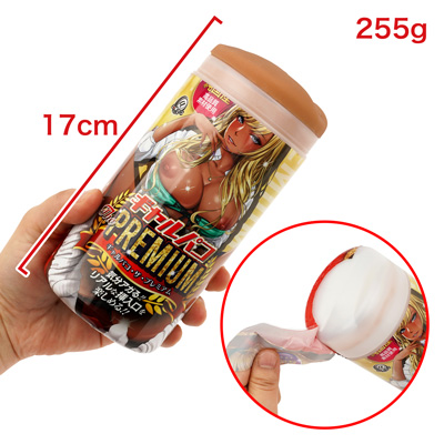 見るからにデカいカップ。まずはシュリンクを剥がしてキャップを外しましょう。パウチローションはフタの裏にあります。　※数値はＮＬＳ実測値