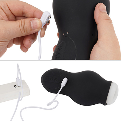 充電時は付属のマグネット端子ケーブルを使用。フル充電まで約２時間、連続稼働は約40分。もうちょっとスタミナあるとよかったですね。