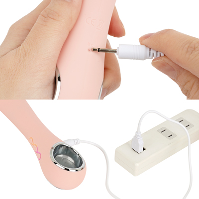 充電はUSB充電式。充電時間は約150分、連続稼働時間は約60分です。充電中はライトが点滅します。