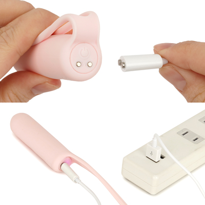 充電はマグネット式USB充電仕様。充電時間は約180分、連続稼働時間は約65分です。充電中はライトが点滅します。