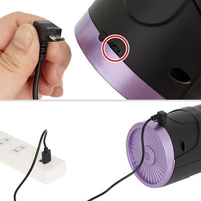 充電ケーブルはmicroUSB仕様。フル充電までは約160分、連続稼働は約120～300分と、バッテリー性能もそれほど悪くありません。