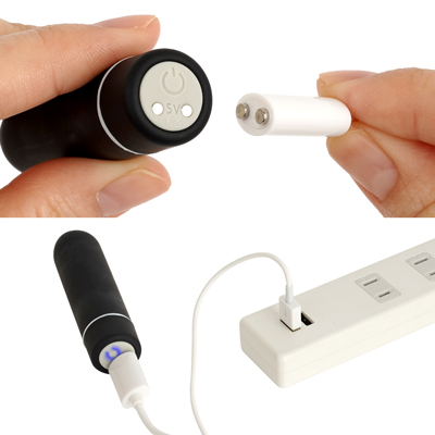 充電はマグネット式USB充電仕様。充電時間は約120分、連続稼働時間は約40分です。充電中はライトが点滅します。