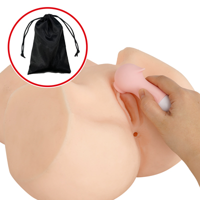 持ち運びにも便利な専用ポーチ付き。クリや乳首にピタッと吸い付きブルブル震えて刺激します。