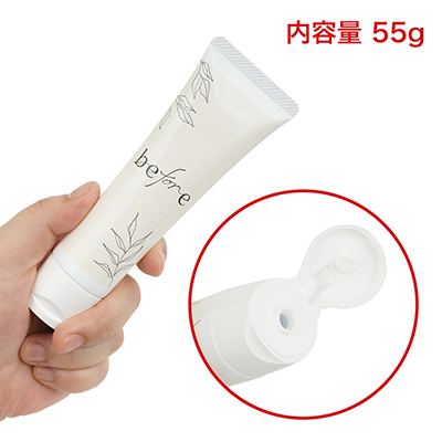スリムなチューブに一体型開閉キャップを採用。なくす心配がないので便利です。多目的に使える特性を考えると、容量はやや少なめかも。
