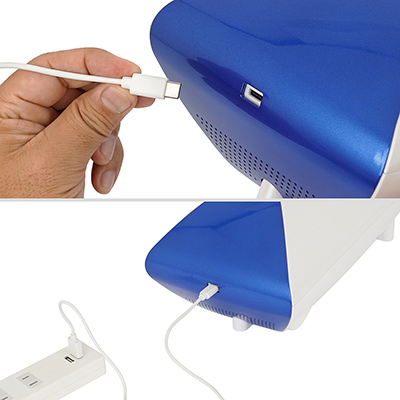 端子がUSB-Cになり、フル充電までが約３時間に短縮。モバイルバッテリーなど、さまざまな電源供給元にも対応できるようになりました。