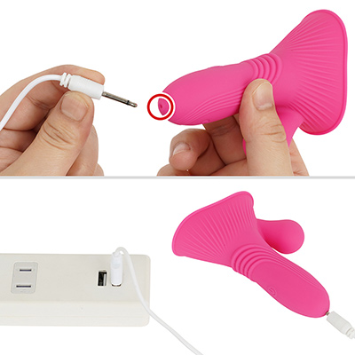 付属のケーブルを使うUSB充電式。フル充電までは約1.5時間、連続稼働は約45分。このサイズを考えれば及第点のバッテリー性能です。
