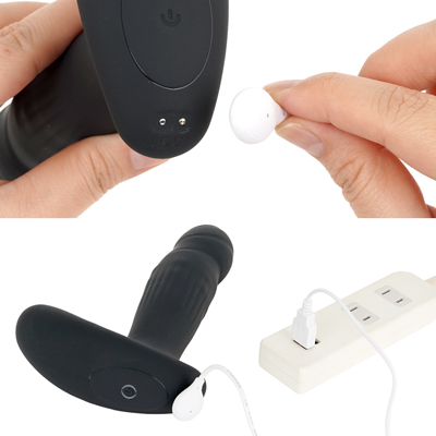 充電はマグネット式USB充電仕様。充電時間は約120分、連続稼働時間は約45分です。充電中はライトが点滅します。