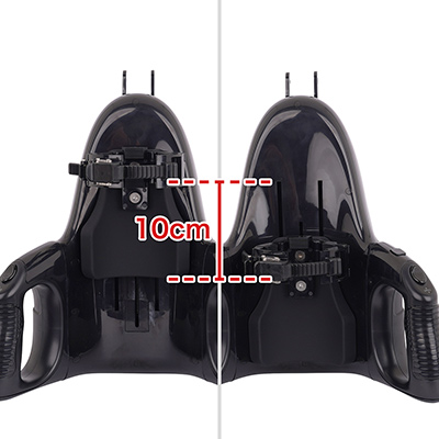機構部分のストローク幅は約10cm。“Ｖピス”よりも長く、装着するオナホによっては、かなり官能的な表現ができそう。　※数値はＮＬＳ実測値