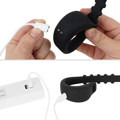 防水性に優れる電動アイテムは、マグネット接続が多いですね。フル充電までは約２時間20分、連続稼働は約45分です。