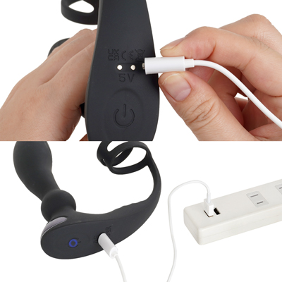 充電はマグネット式USB充電仕様。充電時間は約70分、連続稼働時間は約110分です。充電中はライトが点滅し、充電が完了するとライトが点灯します。