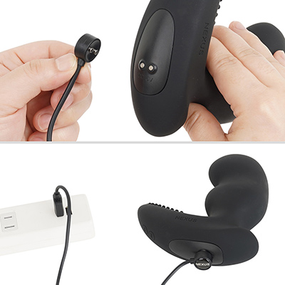 NEXUS汎用のマグネット式充電ケーブルに対応。フル充電までは約2.5時間、連続稼働は約90分とスタンダードな性能です。