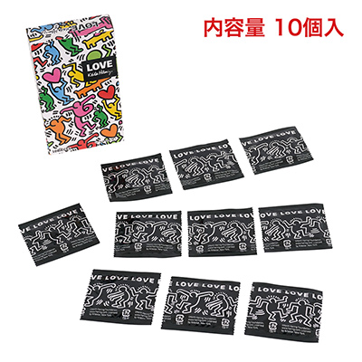 【10個入】こっちの絵の方がキース・ヘリングらしく、馴染みがありますね。どちらのパウチにもポップアートが描かれているのがイカス。