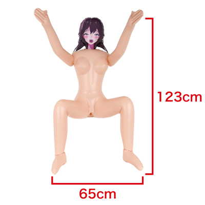 頭部から足の先まで全身を再現した大型のエアドール。全身タイプならではの臨場感に加え、柔らかくハリのある素材で揉み応えも抜群です。　※数値はＮＬＳ実測値