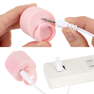 充電はUSB充電式。充電時間は約120分、連続稼働時間は約60分です。充電中はライトが点滅します。