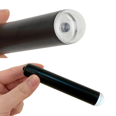 先端にＬＥＤライトが埋め込まれているローターで、ライトを着けながらのプレイが可能です。