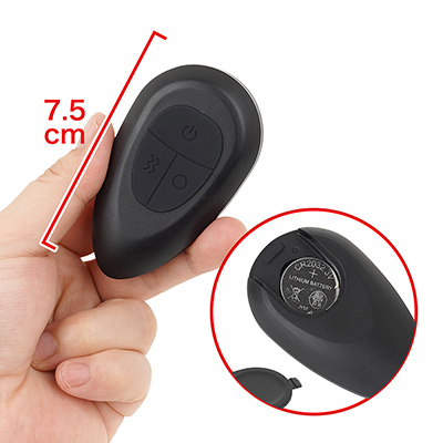 リモコンの仕様・デザインは大きく変更。電源はCR2032型ボタン電池×１個（付属）で、有効範囲は約10ｍです。　※数値はＮＬＳ実測値