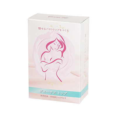 このどーにも古臭いセンスはさておき、完全なる非アダルト系のパケです。純粋にバストトップをケアしたい女性には刺さるかもしれません。