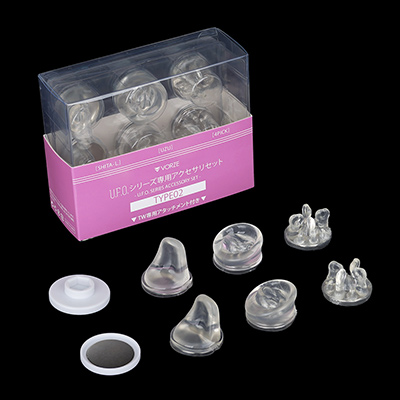 【TYPE02】SHITA-Ｌ（シタＬ）・UZU（ウズ）・4PICK（４ピック）のアクセサリ３種と、TW専用アタッチメントが付属。すべて２個ずつです。