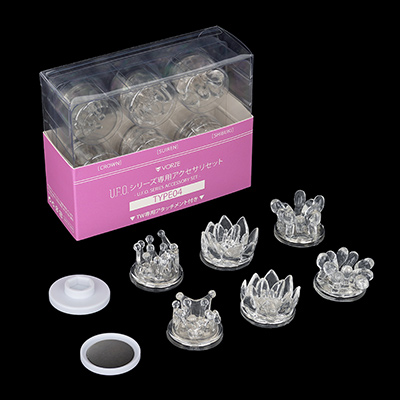 <span style="font-weight: bold; color: #CC0000;">New</span>【TYPE04】CROWN（クラウン）・SUIREN（スイレン）・SHIBUKI（シブキ）のアクセサリ３種と、TW専用アタッチメントが付属。すべて２個ずつです。