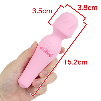 ちょうどいいサイズで使いやすい可愛い電マです。ヘッドの波々形状がピンポイントに刺激します。　※数値はＮＬＳ実測値
