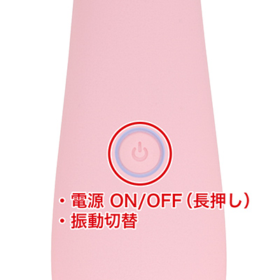ごく標準的なワンボタン操作です。振動は強弱３＋リズム６の全９パターンがあり、ローテーションで切り替わります。なお、ボタン押下10回目は一時停止です。