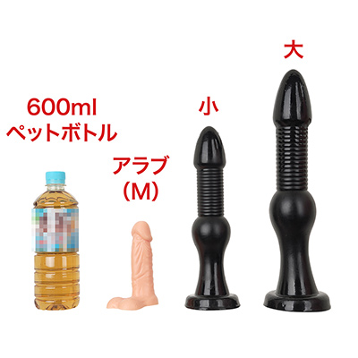 いつもの“アラブ君”と一般的なペットボトルを並べてみました。やはり「大」のボリュームは凄まじく、これに適応する人は相当な熟練者です。