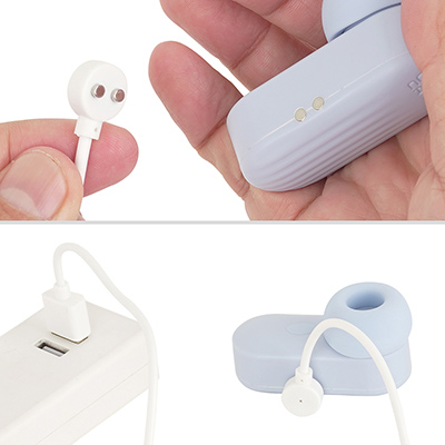 この価格でマグネット接続の充電仕様なのがブラボーです。フル充電までは約２時間、連続稼働は約180分というスタミナも素晴らしいッ！