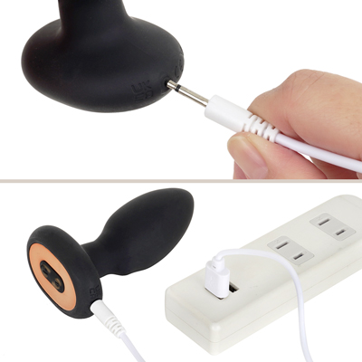 充電はUSB充電式。充電時間は約120分、連続稼働時間は約50分です。充電中はライトが点滅します。
