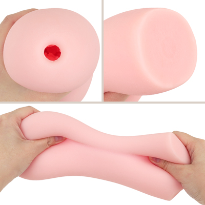 挿入口は入れやすい大口径タイプの非貫通式。覚醒型素材【GROW UP SKIN+】を採用し、使うほどにあなたに馴染んで成長する人肌感覚の超やわらかい伸縮性素材です。
