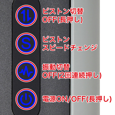 ６種類のピストンモード×５段階のスピード変更×10種類のローター振動で、約300通りの中から最適なパターンが選択可能。