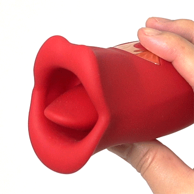 独自の甘噛み機構は、こんな風にクチビルがパクパクします。動作パターンは速度３＋リズム７の10種。こちらは駆動音が少し気になりました。